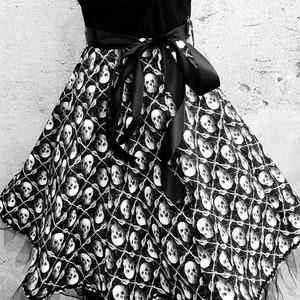 Rockabilly dress skeleton kleid skulls halloween goth goth metall cobweb psychobilly rock hand skeleton zombie monster retro 50 es glam