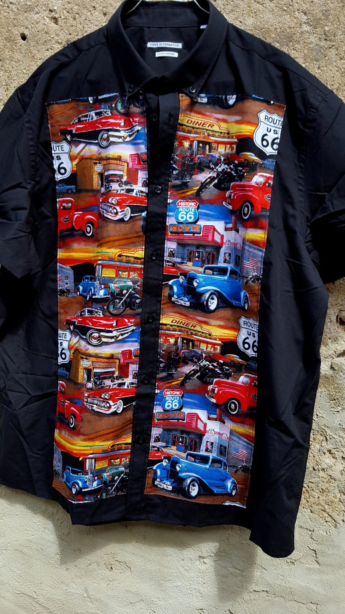 Work shirt red tartan leopard zebra rockabilly psychobilly Etsy