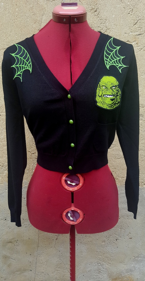 Cardigan Gilet Psychobilly Leopard Skull - Taille 38 - NEUF Avec étiquettes - Style Rockabilly Punk