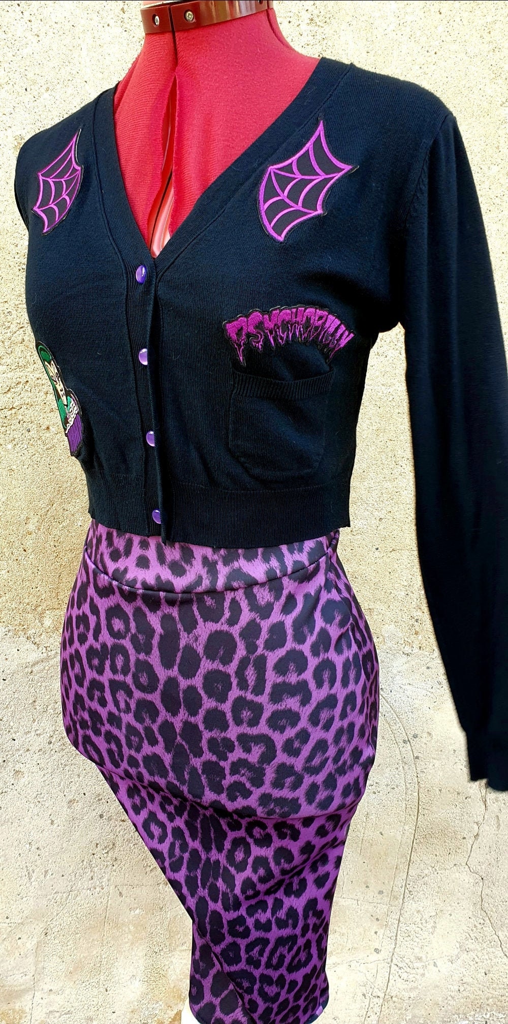 Pencil Skirt Pin up Rockabilly Vintage Psychobilly Belt Skull - Etsy Norway