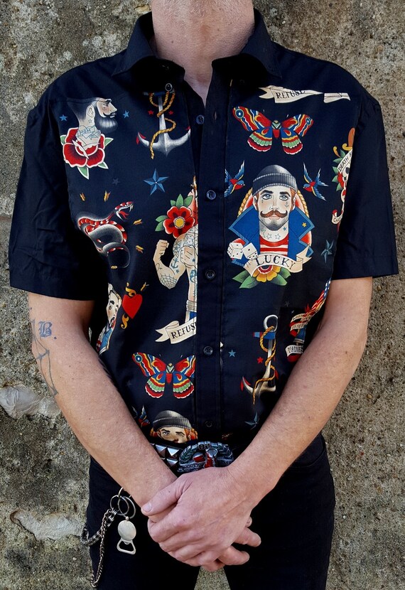 Men's Work Shirt Demented Are Go Mad 