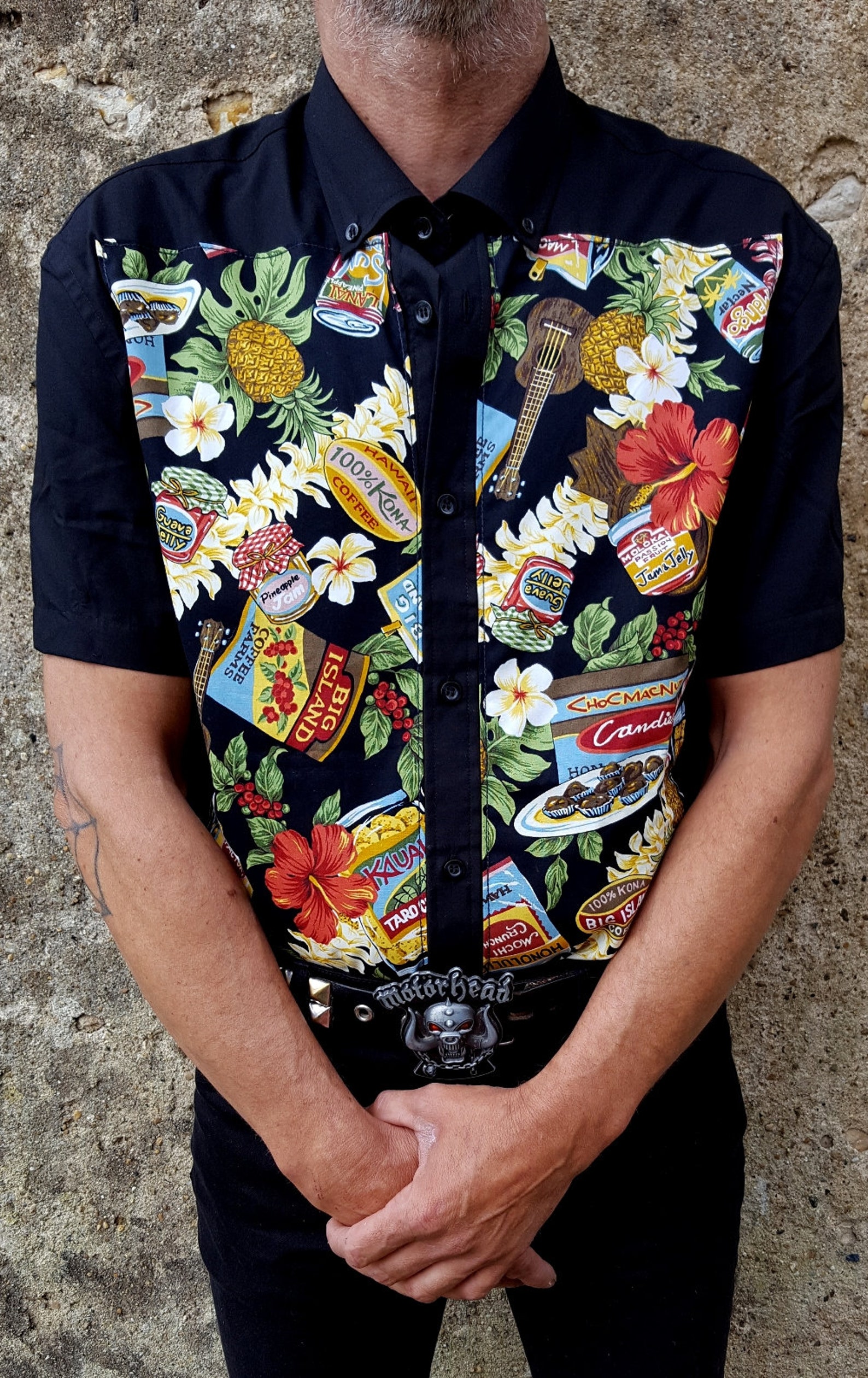 Chemise Homme Rockabilly Psychobilly Vintage - Motif Tartan - Neuf Sans étiquettes