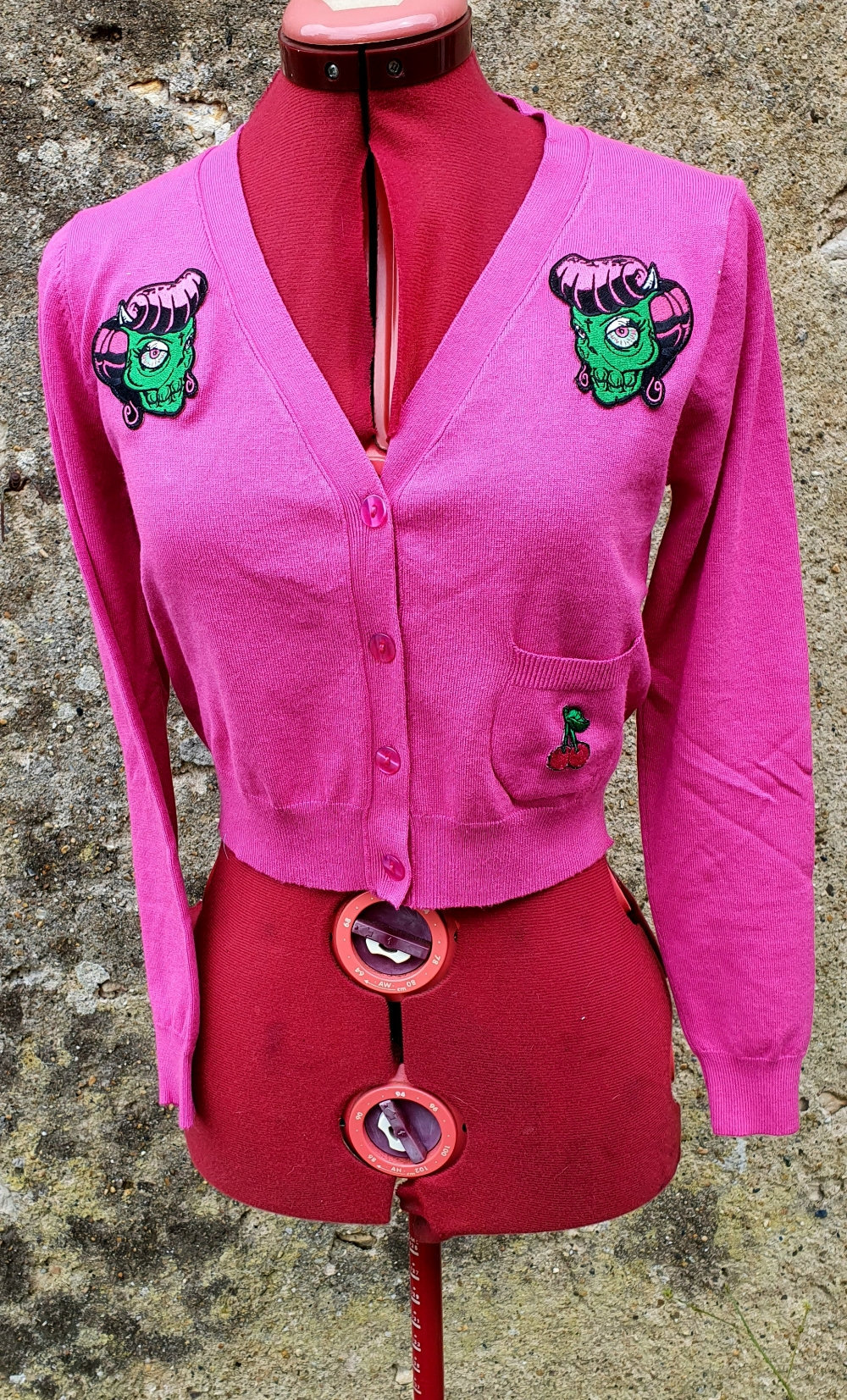 Cardigan Gilet Rockabilly Pin-up - Taille 38 - Motifs Zombie Dracula - Neuf étiqueté