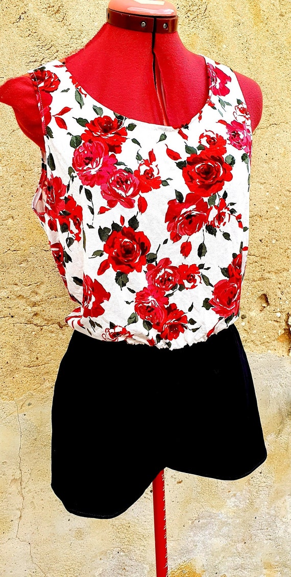 Rockabilly Combishort Playsuit Pin up Tattoo Psychobilly Leopard