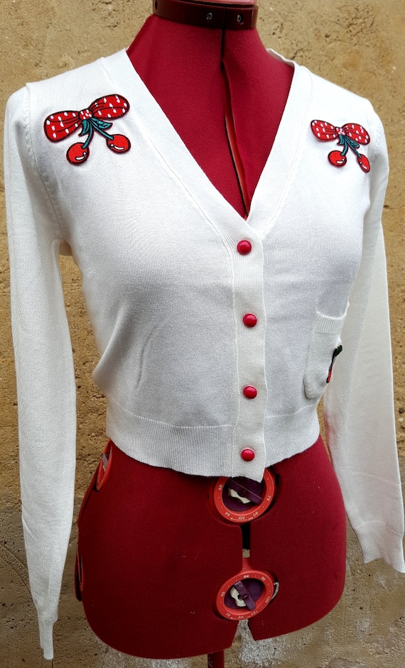 Cardigan Gilet Femme Léopard Skull Rockabilly Psychobilly Taille 38 - Neuf Avec étiquettes
