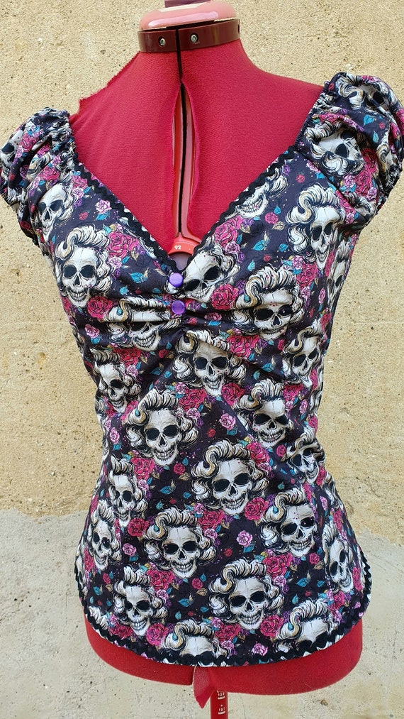 Jupe Frankenstein Horror Zombie Coton Taille 38 - Style Punk Rockabilly, Neuve Avec étiquettes