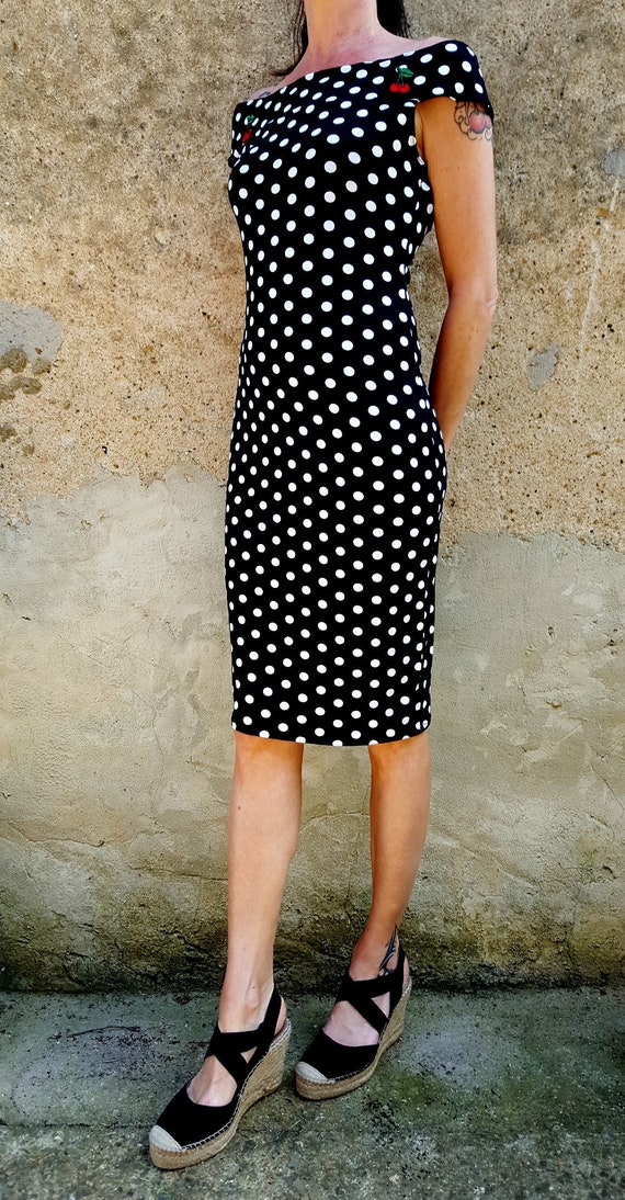 Pin up vestido cerezas polka cherry punto rockabilly marinero | Etsy México