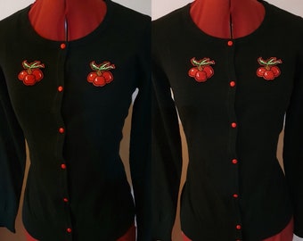Banned Cherry Skulls Cardigan Dia De Los Muertos Retro Vintage Banned Cherry Skulls Cardigan Dia De Los Muertos Retro Vintage