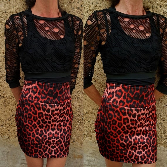 Jupe Crayon (Pencil Skirt) Léopard Et Zébré - Style Rockabilly Pin-Up - Taille 38 - Neuf Avec Étiquettes