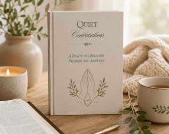 Diario de oración para conversaciones tranquilas / Cuaderno de fe cristiana, registro de respuestas