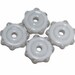 DOVE GREY Wheel Handmade Glass Lampwork BEAD Dove Gray and Stone Grey Disc Shape Set of 4