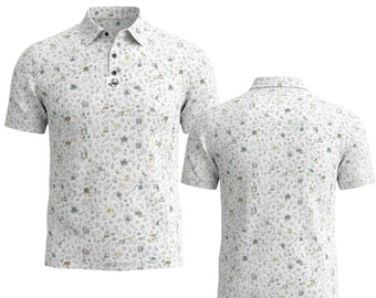 Polo de golf Hyperfavor para el Día del Trabajo para Maestros, Camisa de golf con estampado integral para Educadores, Polo transpirable de alto rendimiento, Regalo para Él