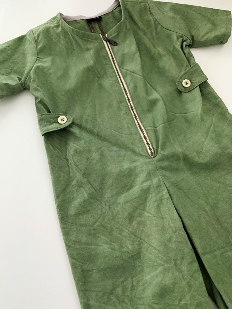 2t Textured green playsuit 18month