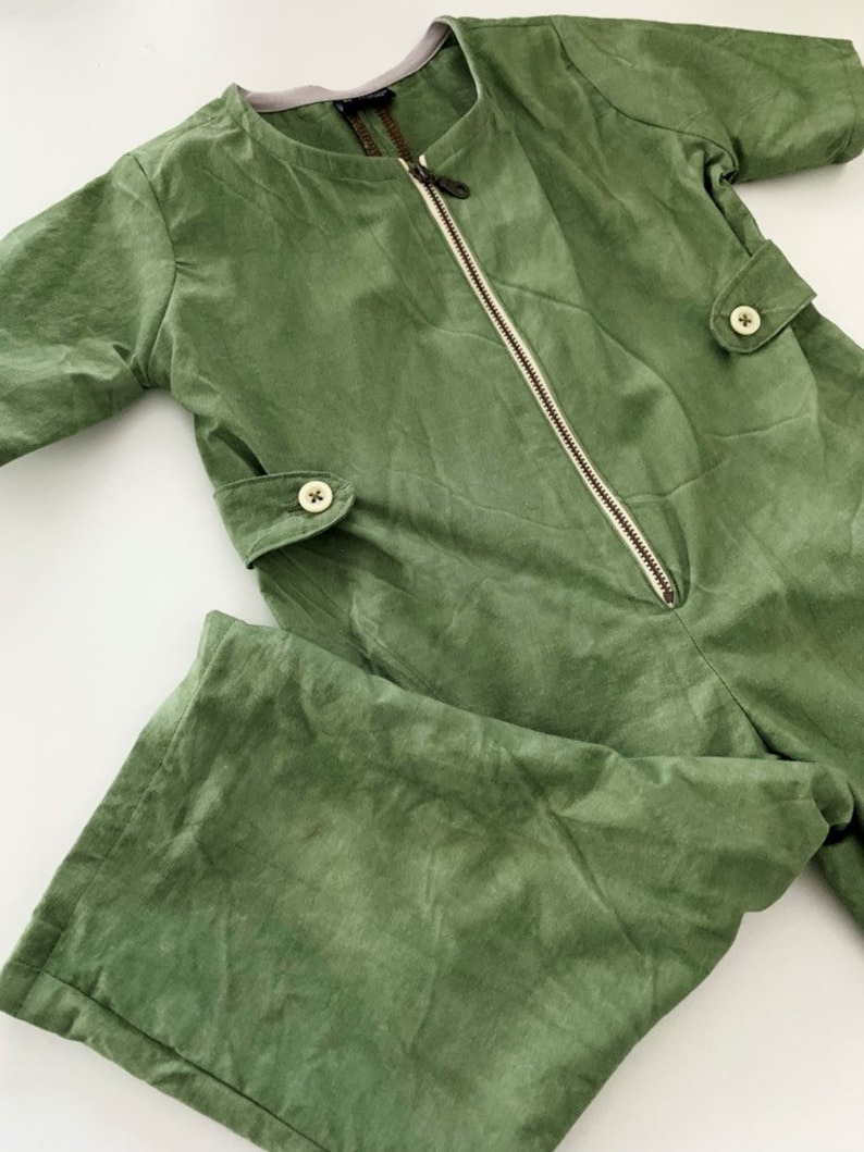 2t Textured green playsuit 18month