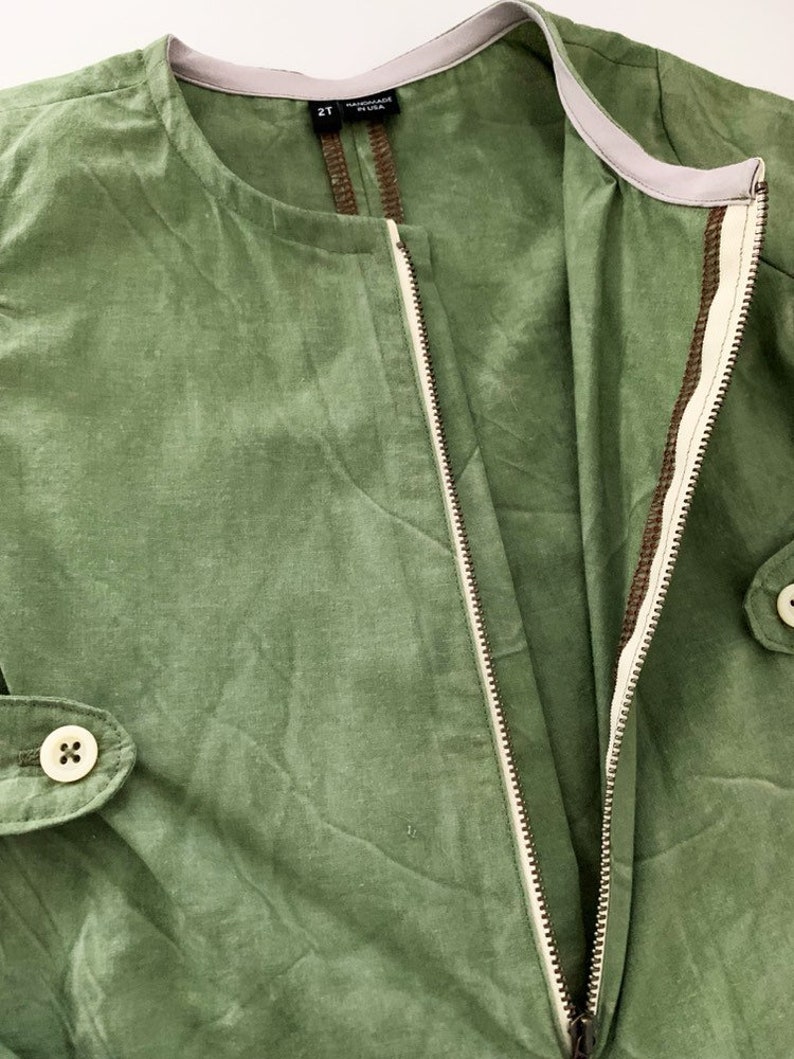 2t Textured green playsuit 18month