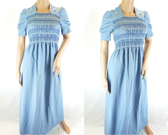blue hippy dress