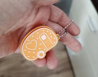 Caravan Clicker Keychain | 3D Printed Caravan Pendant | Fidget Clicker | Gift for Camping Enthusiasts