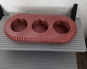 Modern 3-tier tealight holder | 3D-printed candle holder | Minimalist table decoration | Gift for the home