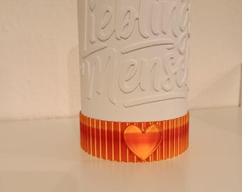 Lithophane Tealight Holder "Favorite Person" | 3D Print | LED Tealight Included | Gift for Mom, Girlfriend, Family | Decoration
