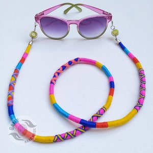 Chaîne pour lunettes de soleil bohème / Sangle porte-lunettes / Fixations pour lunettes de soleil / Sangle à lunettes bohème / Cordon pour lunettes hippie / Lanière pour lunettes de soleil / Corde pour lunettes