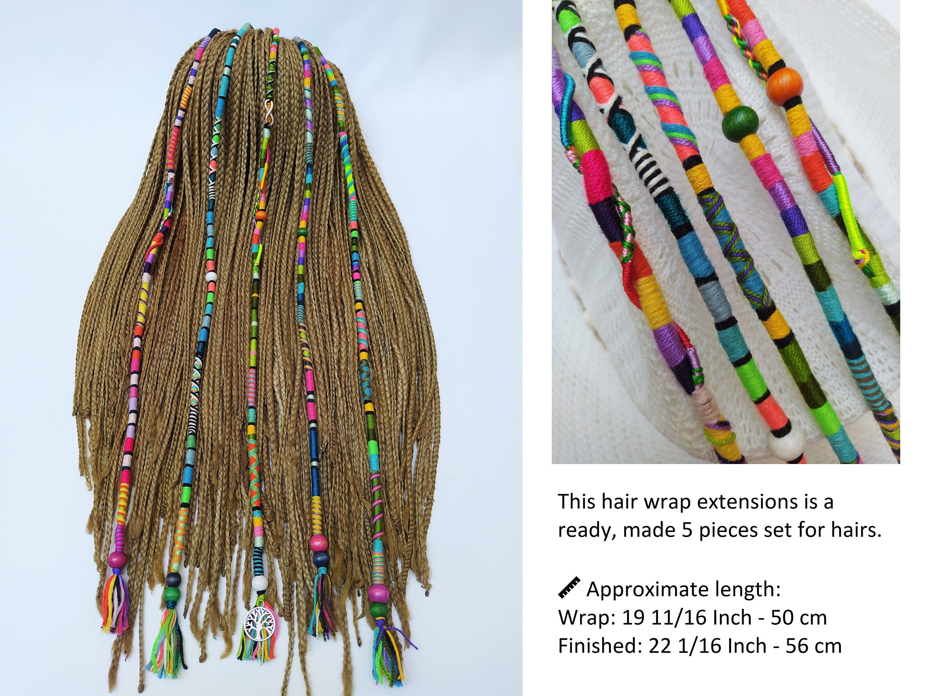 Hair Wrap Extension Clips Hippie Braid Beads Removable - Etsy New Zealand Hair Wrap Extension Clips Hippie Braid Beads Removable - Etsy New Zealand