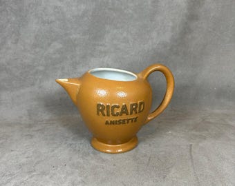 Pichet Ricard en céramique marron Made in France Années 1970