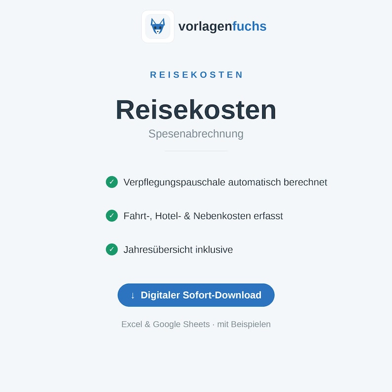 Excel-mall för resekostnadsrapport | Utgiftsrapport för frilansare | Automatisk måltidsersättning | Direkt nedladdning bild 1