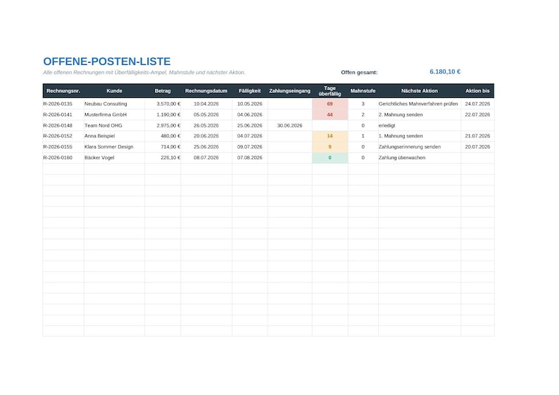 Kit de relance (Excel et Word) | Avis de relance, rappel de paiement et calculateur d'intérêts de retard | Pour les travailleurs indépendants | Téléchargement instantané image 3