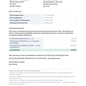 Kit de relance (Excel et Word) | Avis de relance, rappel de paiement et calculateur d'intérêts de retard | Pour les travailleurs indépendants | Téléchargement instantané image 5