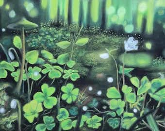 Sujeitos - Original Forest Floor Soft Pastel Painting  (50x32,5cm)