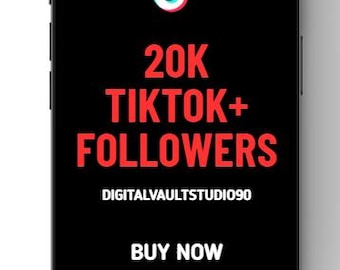 TikTok Followers 20K account |Fast TikTok Growth | Social Media Marketing |Content Creator Service |Digital Product | 20000 | TikTok account