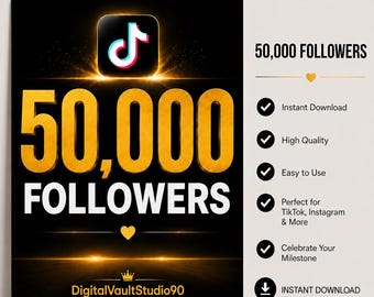 50.000 TikTok-Follower | Meilenstein-Post zur Monetarisierung | TikTok-Account | 50.000 TikTok-Follower | Beitrag zum Wachstum und zur Monetarisierung von TikTok-Creatorn