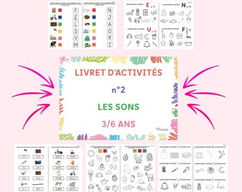 Livret d'activités / Les sons numéro 2 / Ebook / 3_6 ans / Maternelle