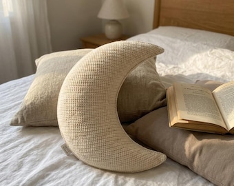 Modèle de coussin lune au crochet (PDF), Modèle de coussin croissant de lune, Modèle de coussin peluche au crochet, Téléchargement numérique.