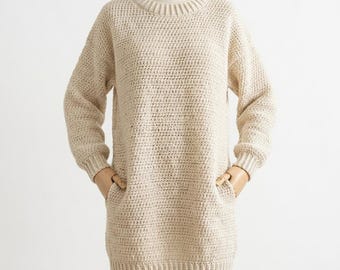 Motif de couverture de plage au crochet PDF, motif au crochet de robe d'été, motif de couverture en maille, téléchargement numérique.
