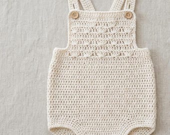 Modèle au crochet texturé pour bébé barboteuse PDF, modèle de barboteuse pour nouveau-né, modèle de salopette au crochet pour bébé, téléchargement numérique.