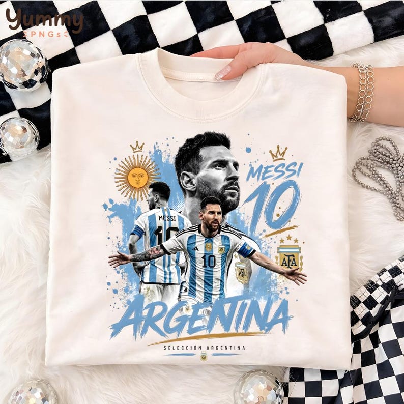Soccer Legend Lionel Messi PNG, Argentina Champion Graphic, Football Fan Shirt Design PNG,  Argentina Soccer Champion Png, Digital Downloads