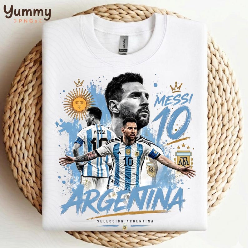 Soccer Legend Lionel Messi PNG, Argentina Champion Graphic, Football Fan Shirt Design PNG,  Argentina Soccer Champion Png, Digital Downloads