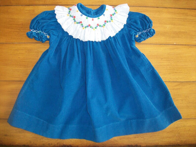 Size 12 months House of Hatten Smocked ShortSleeved Blue Etsy