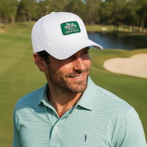 Gorra de béisbol Tide & Pine Patch / Logotipo costero bordado, gorra náutica verde
