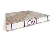 Large Custom Destination Wedding Album, travel photo album, custom map album, holiday travel album, personalized wedding album