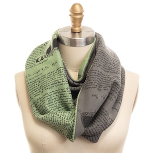 The Strange Case of Dr. Jekyll & Mr. Hyde Book Scarf - Infinity Scarf, Literary Scarf, Robert Louis Stevenson, Book Lover, Books, Reading