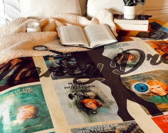 Nancy Drew Book Blanket - Sherpa Fleece Literary Throw