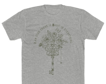 The Secret Garden Unisex-T-Shirt – Frances Hodgson Burnett, Unisex-Literatur-Shirt für Männer oder Frauen, blaues oder graues Buchliebhaber-Shirt, 100 % Baumwoll-T-Shirt