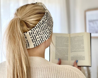 Jane Eyre Headband - Charlotte Brontë, Cozy Cotton Headband, Bookish Twist Knot Headband, Reader Gift, Teacher Gift, Booklover Gift