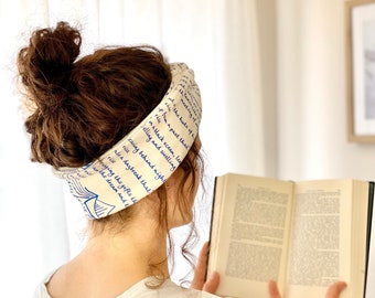 Still I Rise Headband - Maya Angelou, Cozy Cotton Headband, Bookish Twist Knot Headband, Reader Gift, Teacher Gift, Booklover Gift