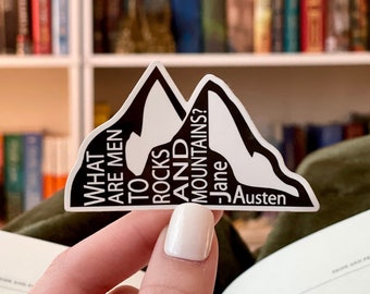 Pride and Prejudice-sticker – Jane Austen-citaat, literair cadeau