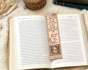 Jane Eyre Leather Quote Bookmark - Charlotte Brontë, Reader and Writer Gift, Author Quotes, Premium Leather, Student Gift, Teacher Gift