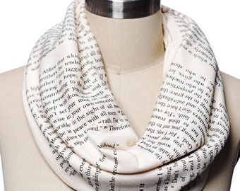 Romans 12 Book Scarf - Infinity Scarf, Literary Scarf, Christian Gift, Book Lover, Bible , Reading, Teacher Gift, Graduation Gift