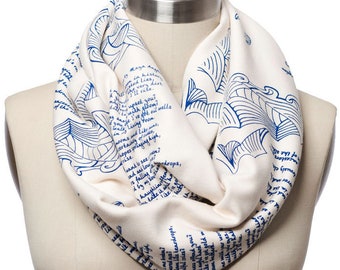 Still I Rise Book Scarf - Infinity Scarf, Literary Scarf, Dr. Maya Angelou, Poetry, Graduation Gift